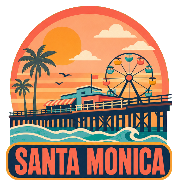 Preview for Santa Monica Pier Retro Sticker