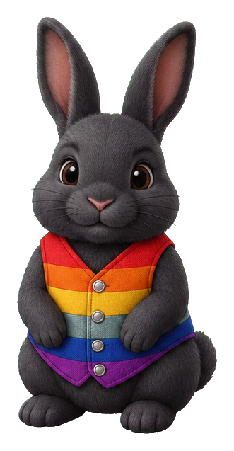 Preview for Rainbow Pride Bunny Sticker