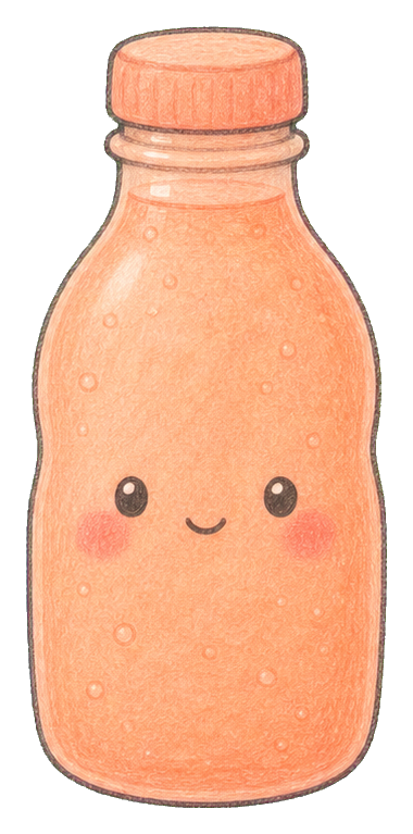 Preview for Sparkling Peach Drink Bottle Sticker