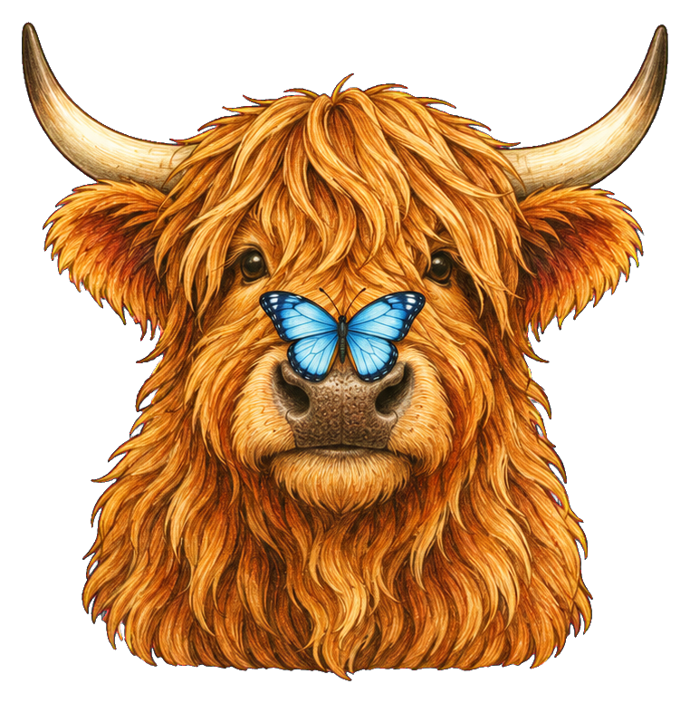 Preview for Highland Cow Butterfly Friend