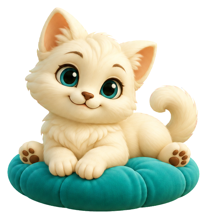 Preview for 3d Kitten Pals Ivory Cushion