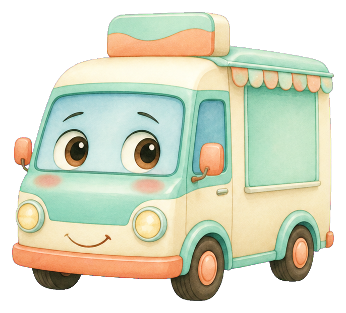 Preview for Bashful Treat Van Character Sticker