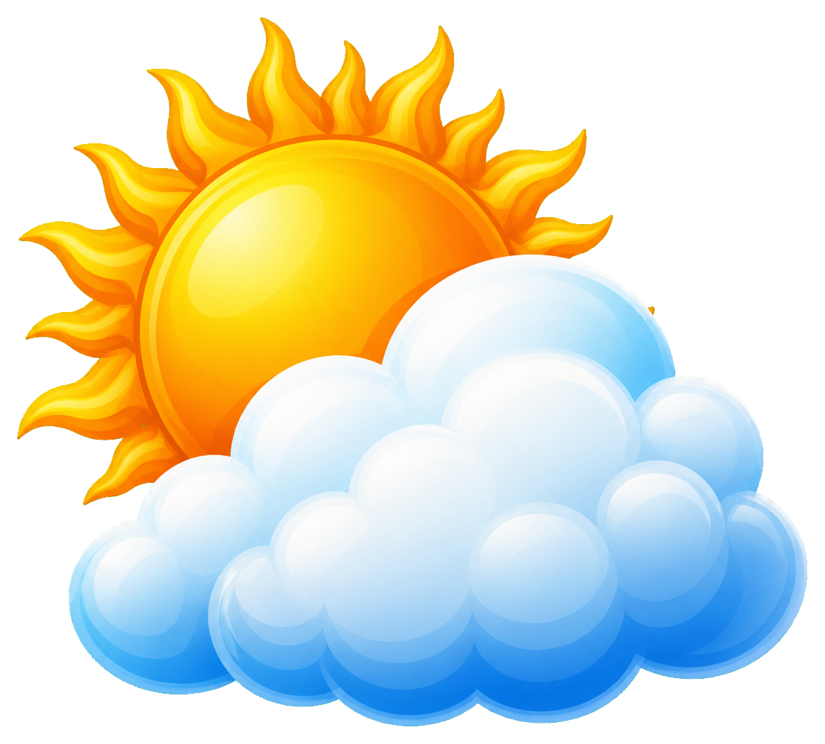 Preview for Partly Sunny Weather Sticker Graphic