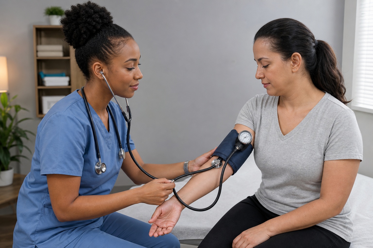 Preview for Medical Assistant Taking Blood Pressure Background