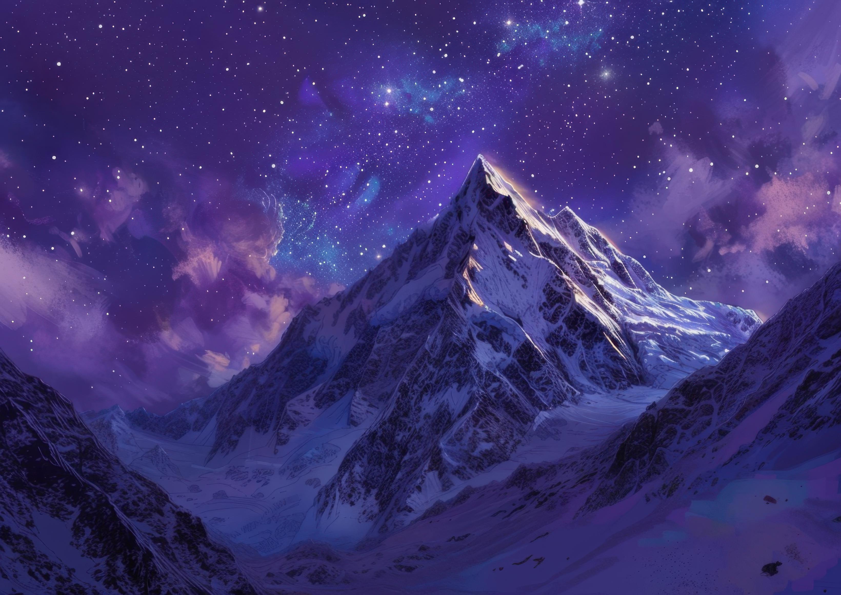 Preview for Mountain-landscape-under-starry-night-sky-astrophotography-photo-b308d