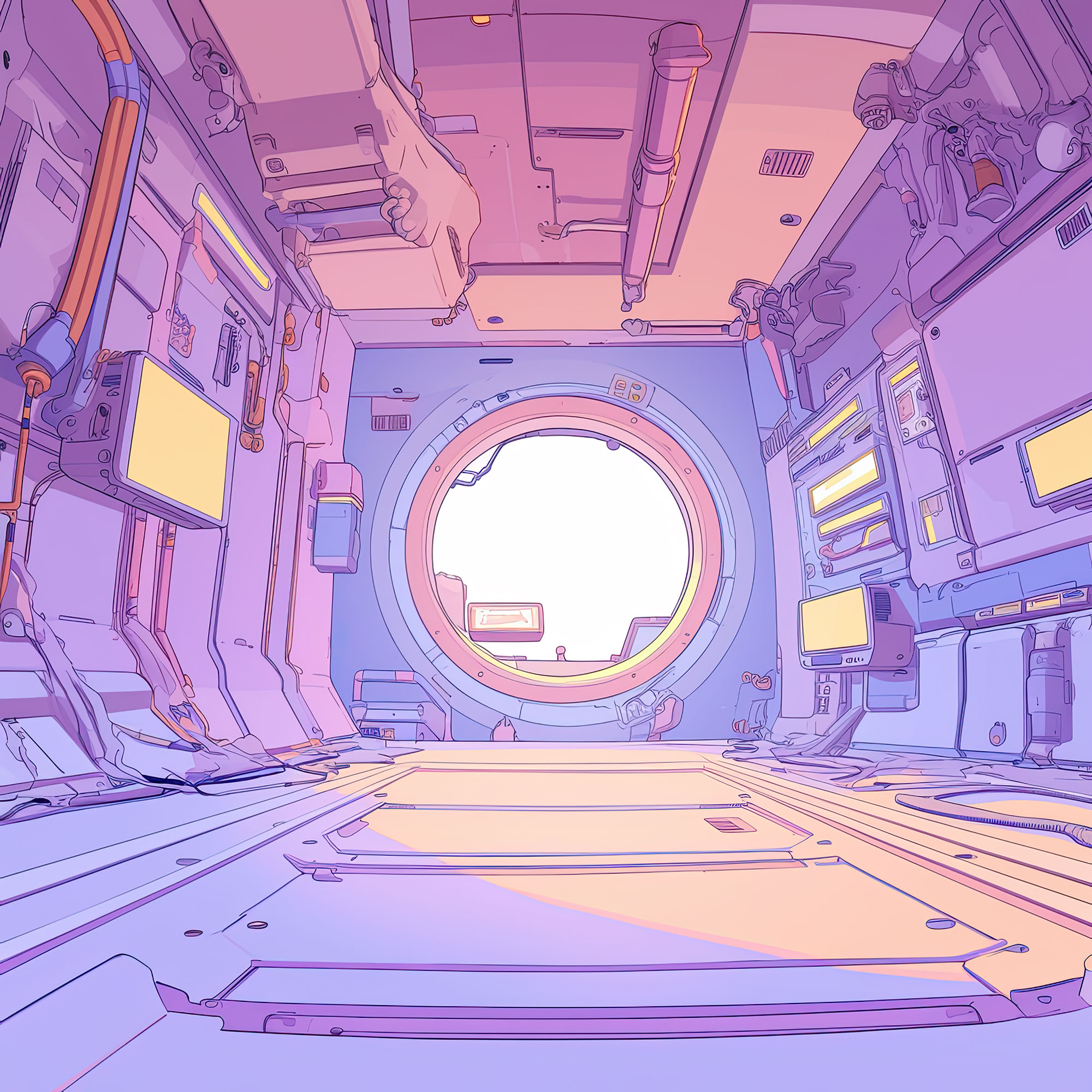 Preview for Futuristic-space-station-corridor-sci-fi-backdrop-background-22b9a