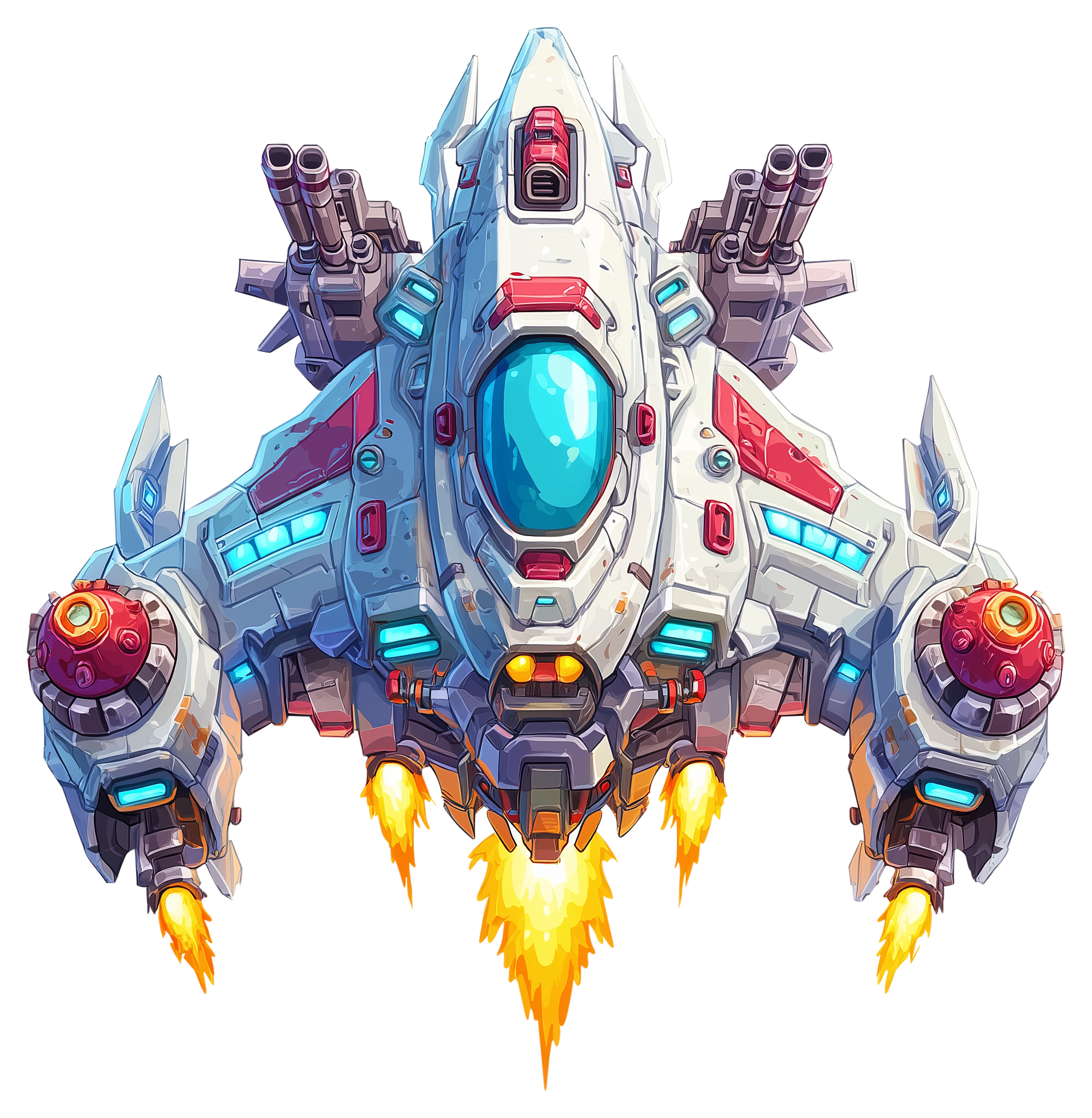 Preview for Futuristic-spaceship-design-sticker-efb9a