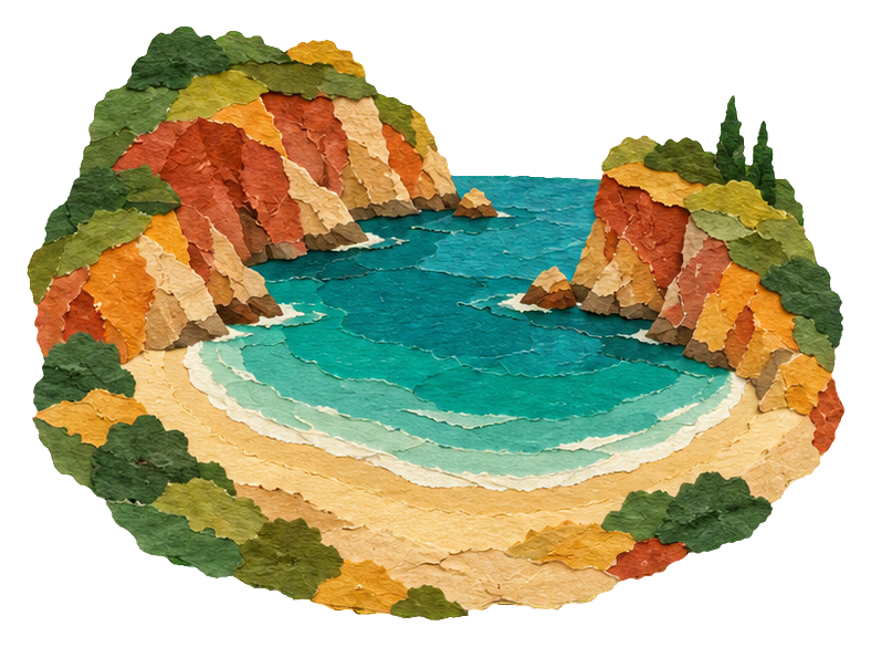 Preview for Torn Paper Landscapes Island Cove