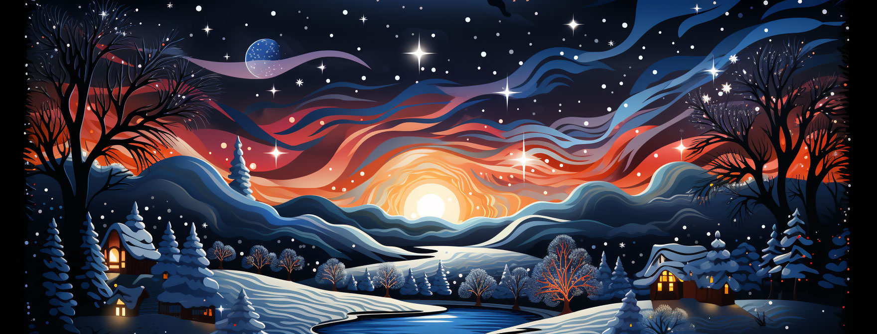 Preview for Winter-landscape-night-sky-christmas-cover-background-5f55b