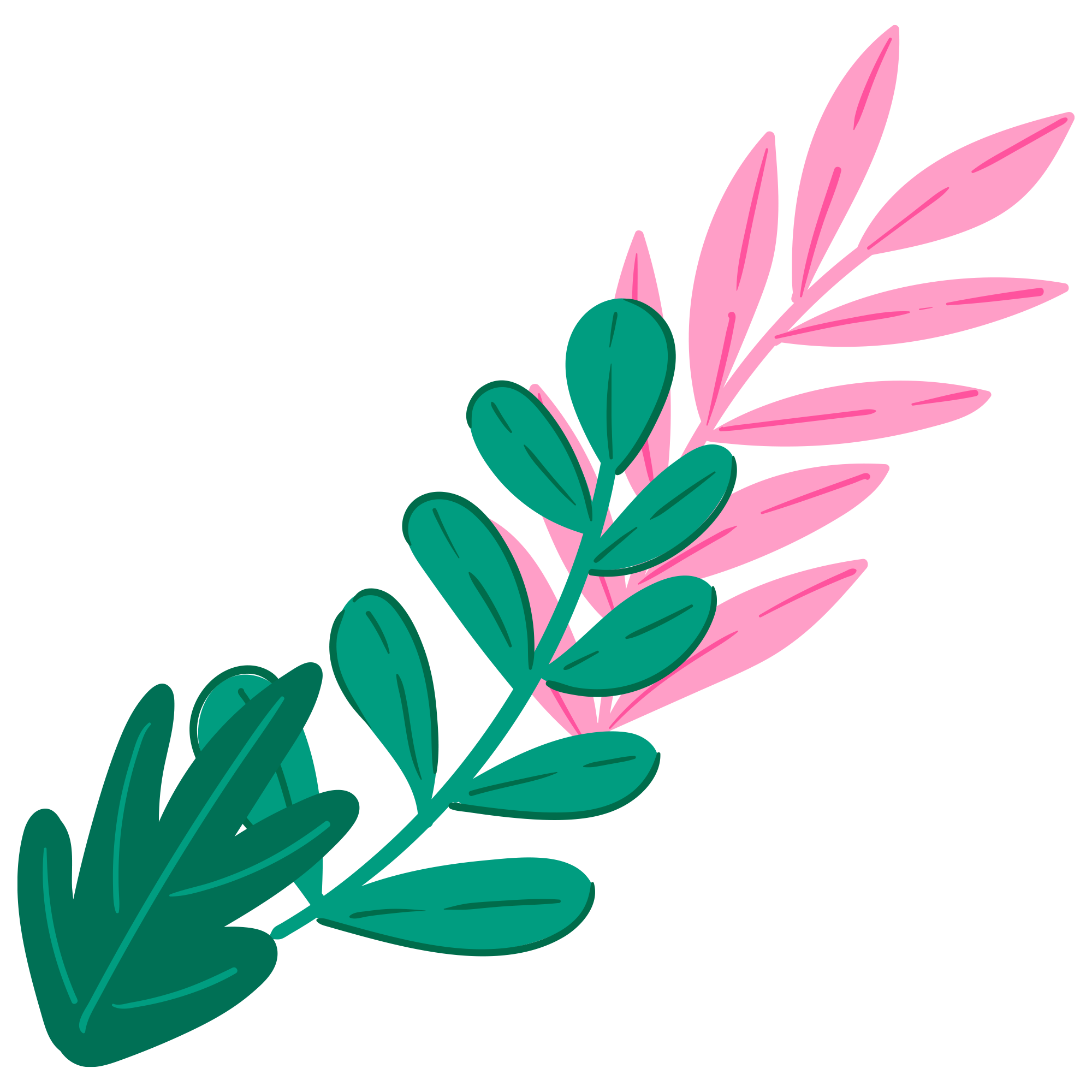 Preview for Pink-floral-illustration-love-design-sticker-c41a9