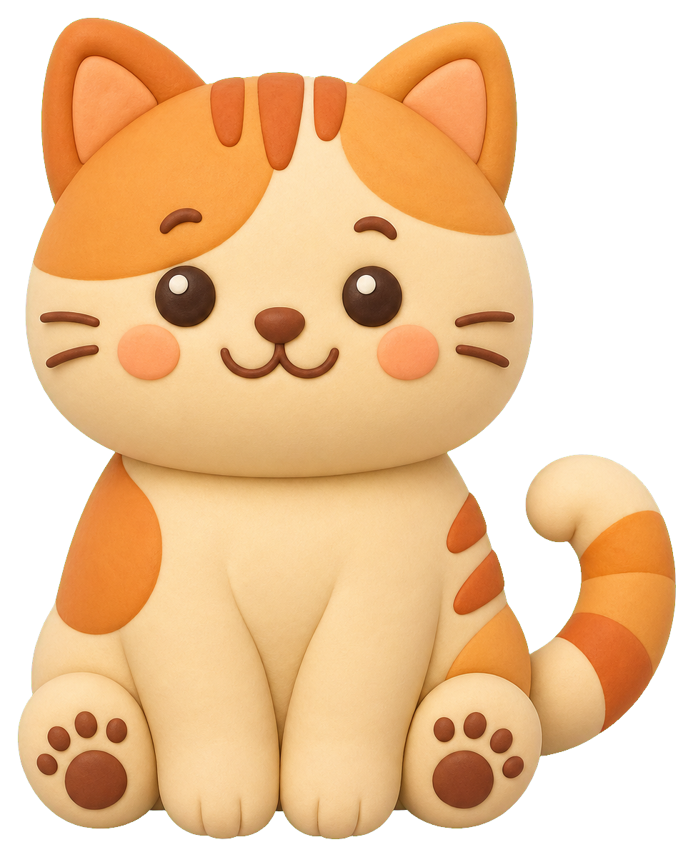 Preview for Cute 3d Cat Sticker For Designs