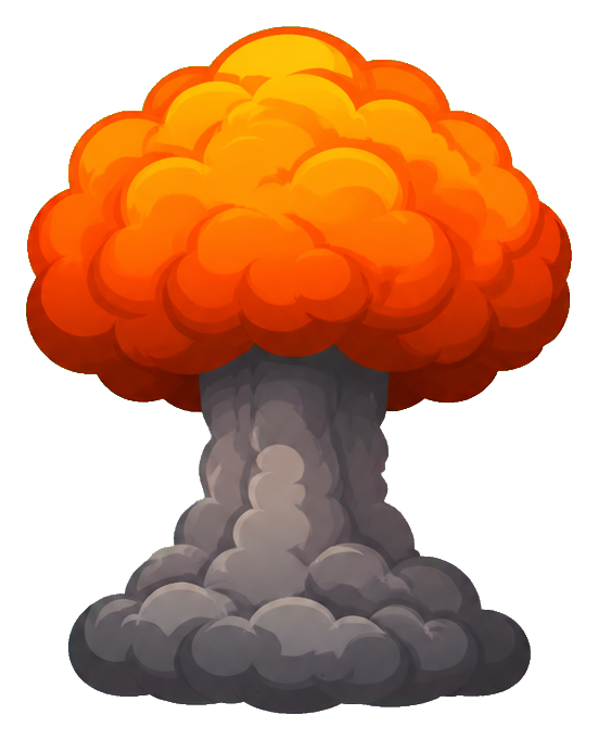 Preview for Mini Mushroom Cloud Explosion Sticker