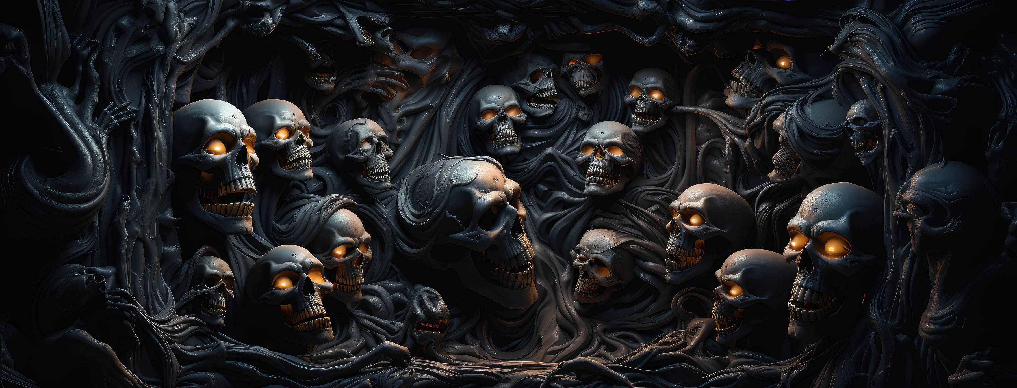 Preview for Dark-skulls-gathering-halloween-cover-background-7e307