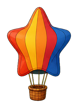 Preview for Hot Air Balloon Star Sticker