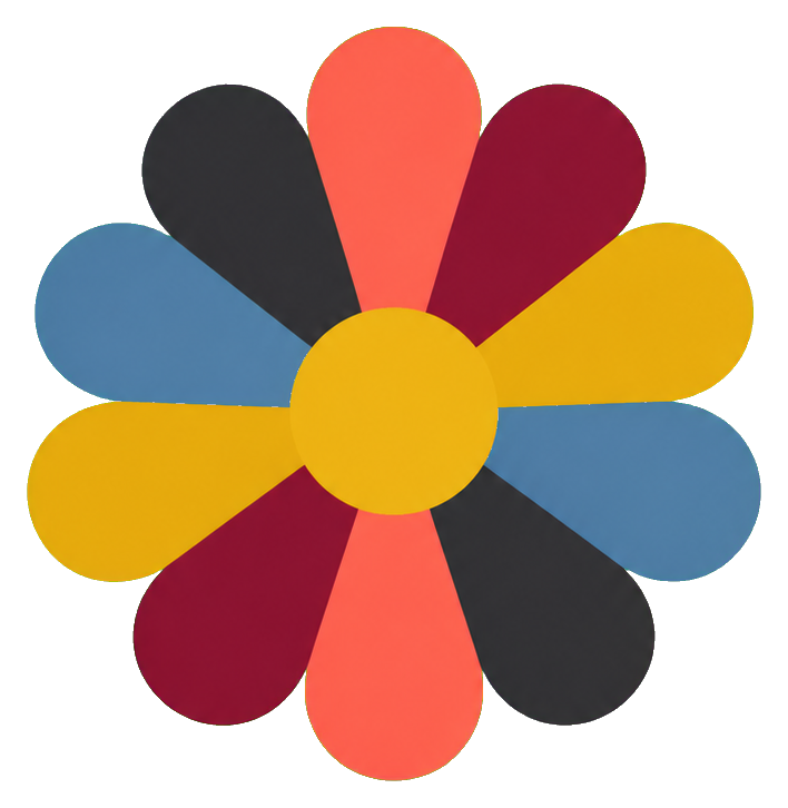 Preview for Floral Rosette Circle Sticker