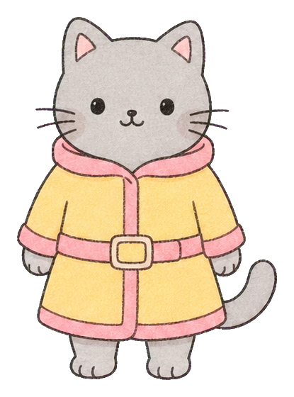 Preview for Kawaii Cat Raincoat Sticker