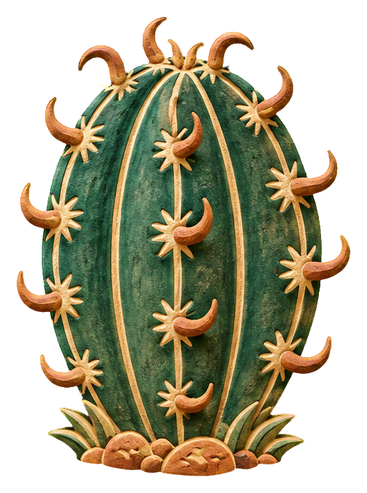 Preview for Sgraffito Desert Plants Fishhook Cactus