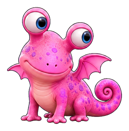 Preview for Pink Winged Alien Sticker