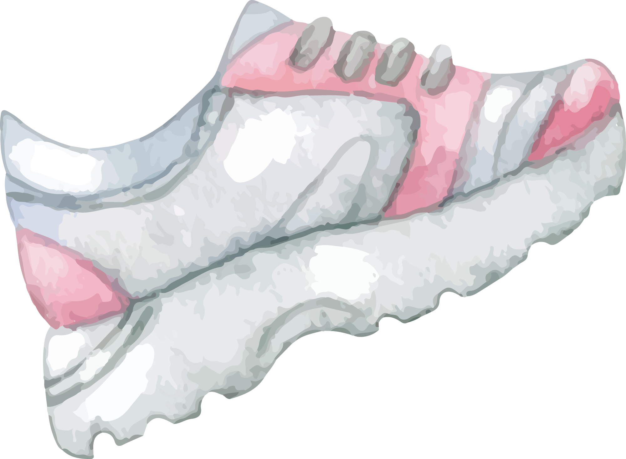 Preview for White-pink-running-shoes-summer-watercolor-sticker-c26ed