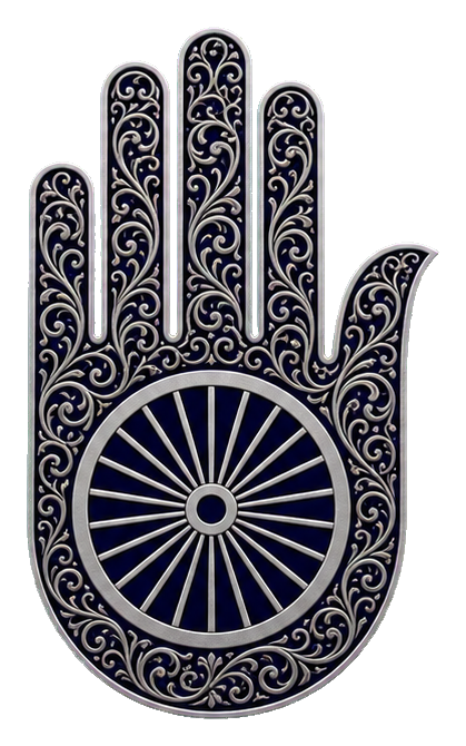 Preview for Silver Ahimsa Hand Sticker