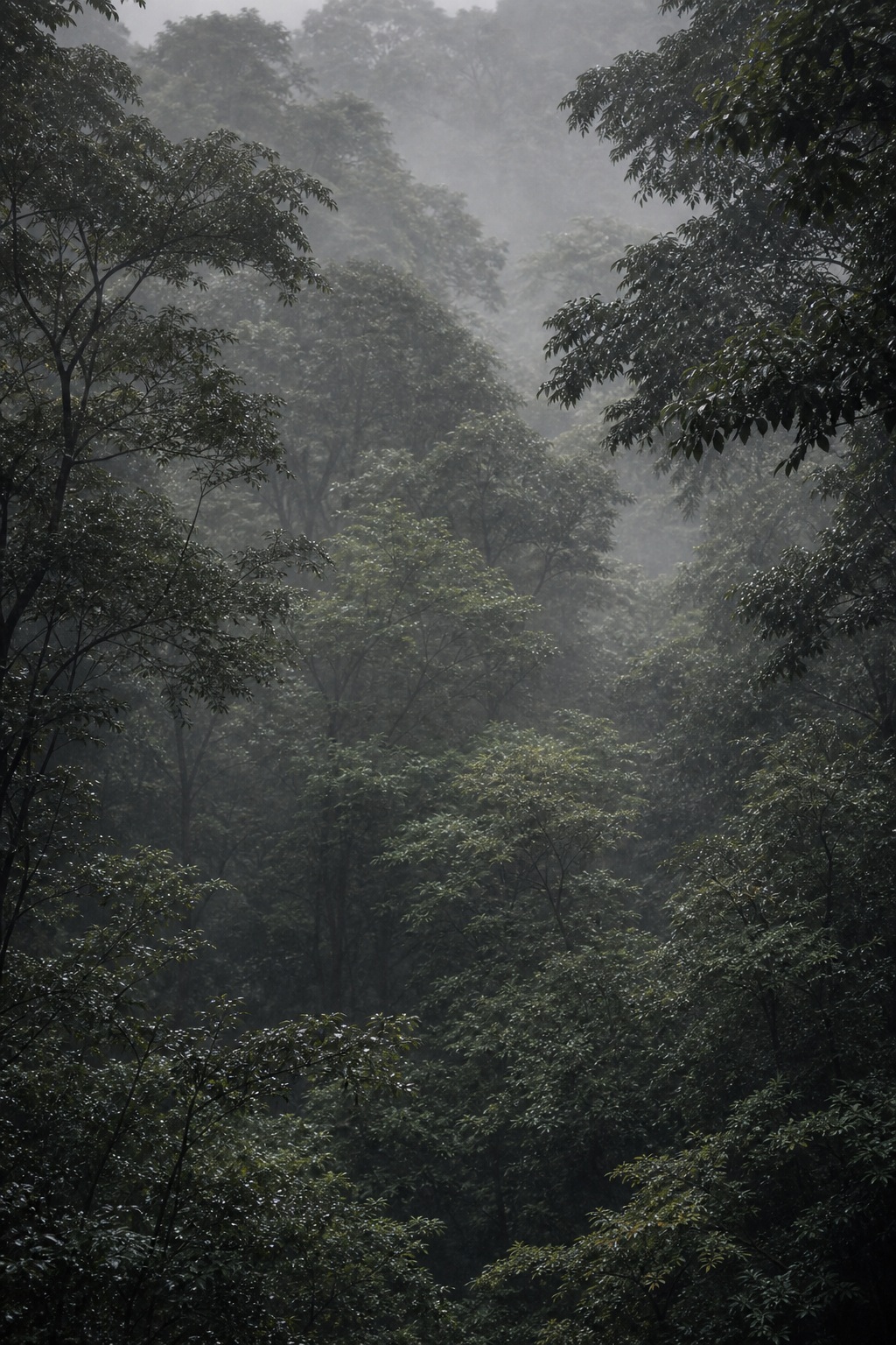 Preview for Soft Monochrome Forest Mist Background