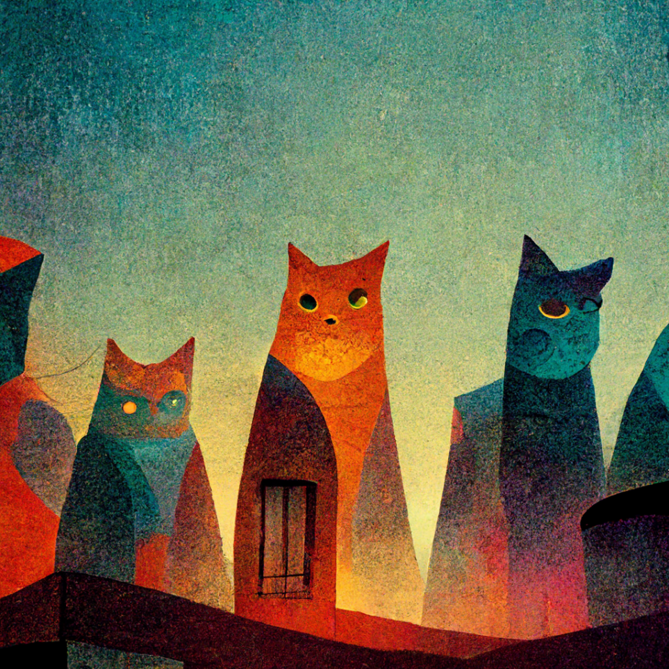 Preview for Whimsical-feline-illustration-ai-images-background-09d68
