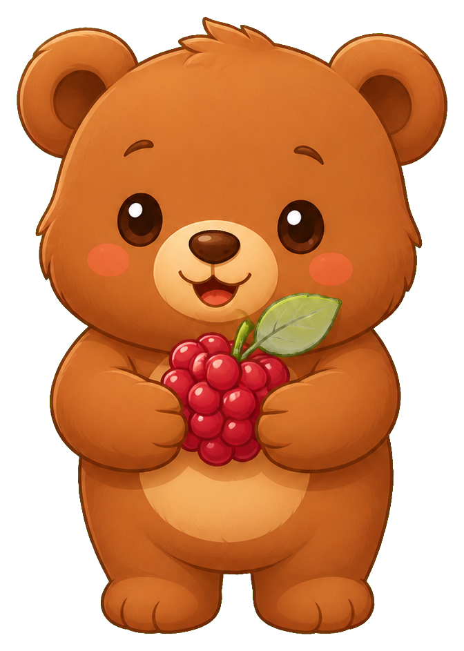 Preview for Bear With Berry Sticker