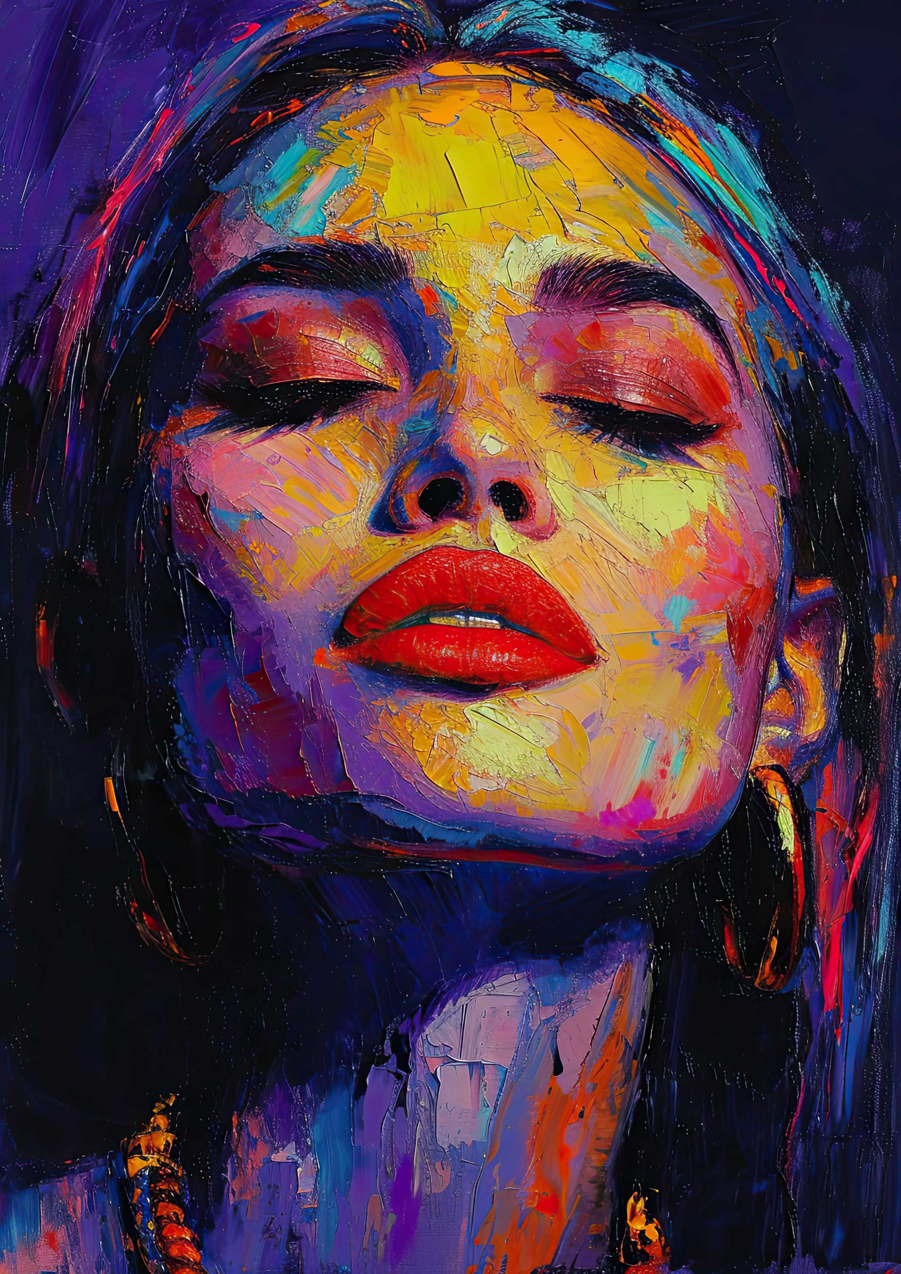 Preview for Vibrant-woman-portrait-art-celebrities-background-d5fe6