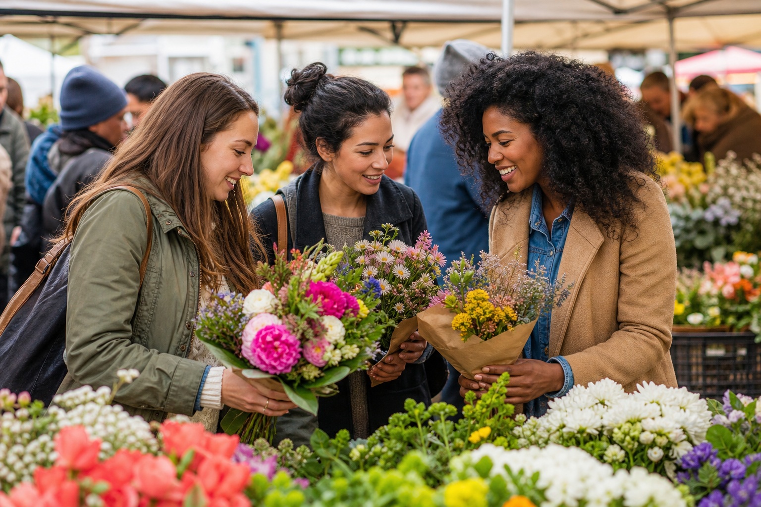 Preview for Flower Market Friends Background