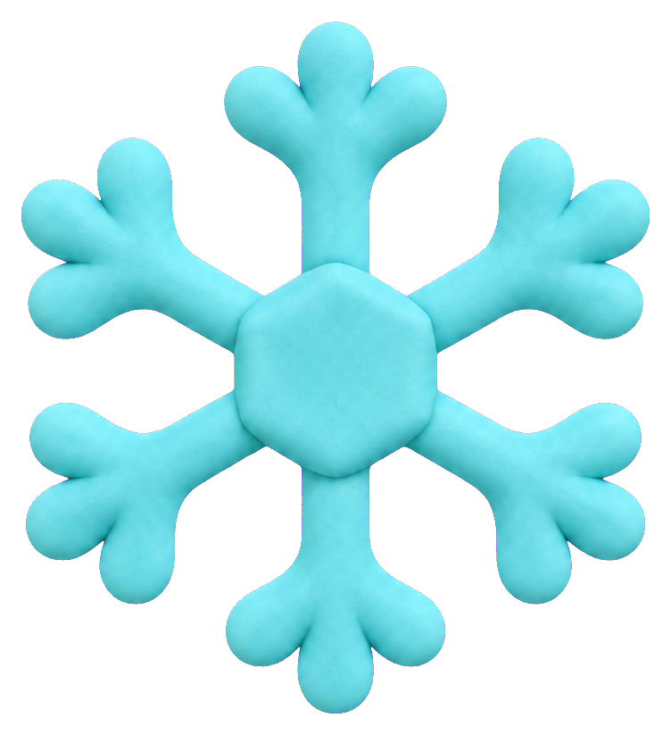 Preview for Rounded Aqua Snowflake