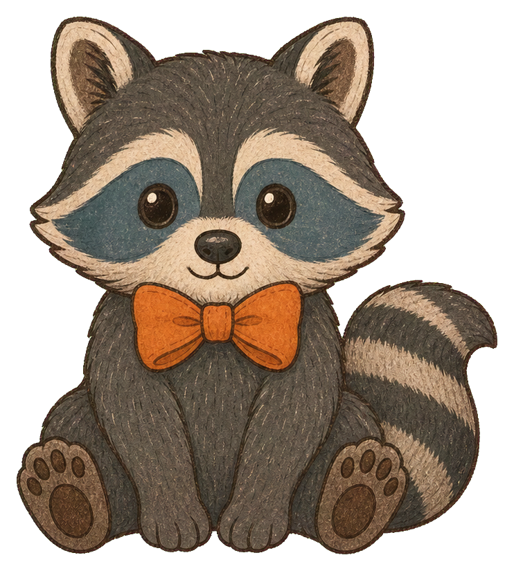 Preview for Charcoal Halloween Raccoon Sticker
