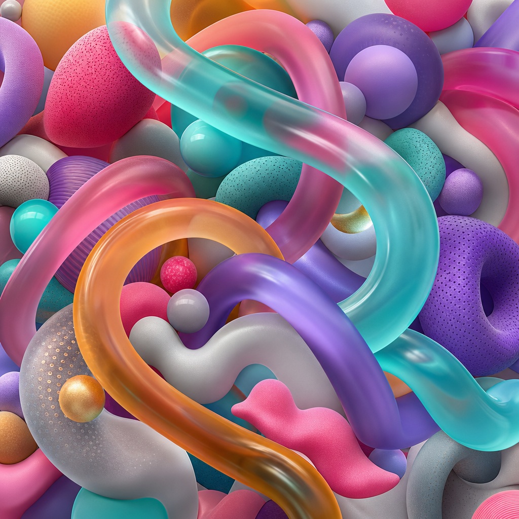 Preview for Translucent Jelly Ribbon Knots Background