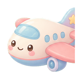 Preview for Tiny Airplane Kawaii Sticker