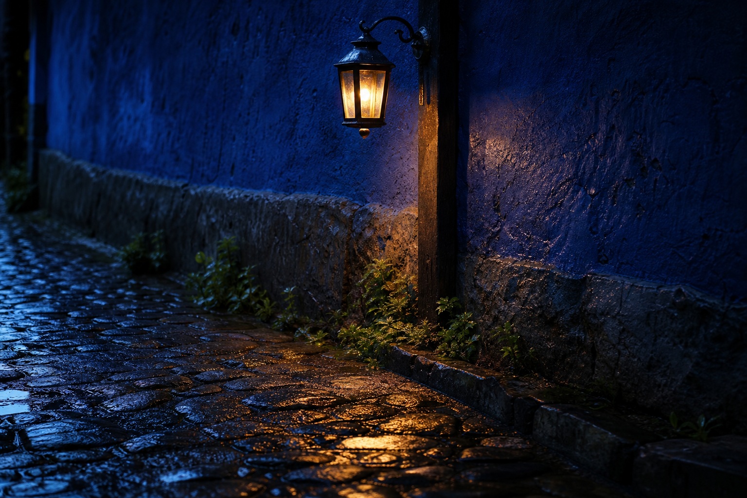Preview for Isolated Night Light Indigo Cobblestone Background