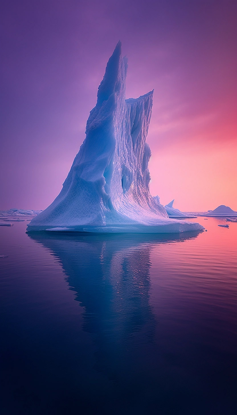 Preview for Serene-iceberg-landscape-at-dusk-ai-phone-background-34429