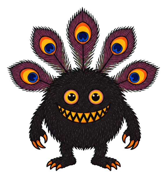 Preview for Peacock Feather Ghoul Sticker