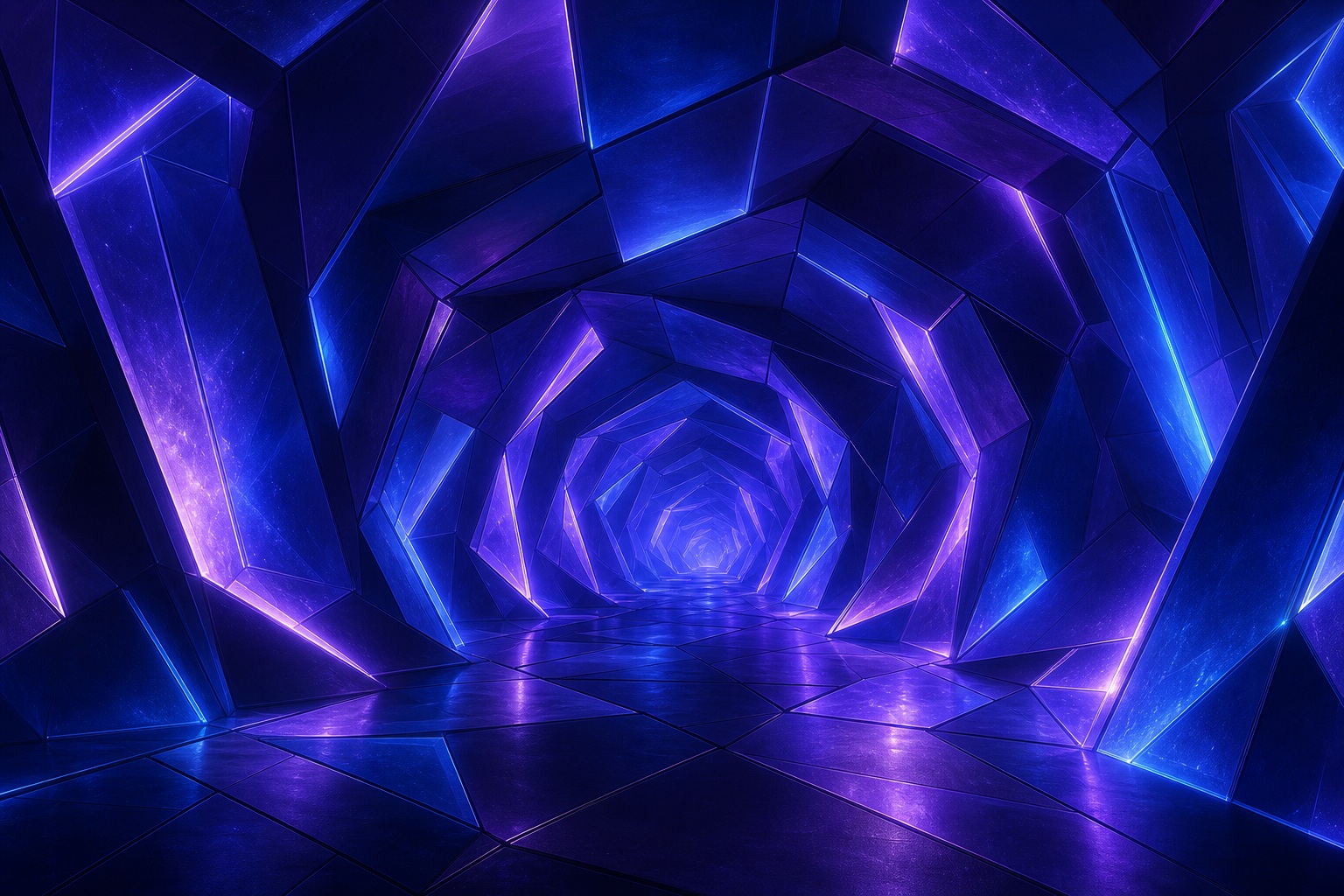 Preview for Indigo Light Tunnel Abstract Geometric Background