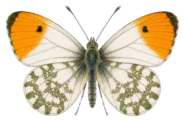 Preview for Orange Tip Butterfly Sticker