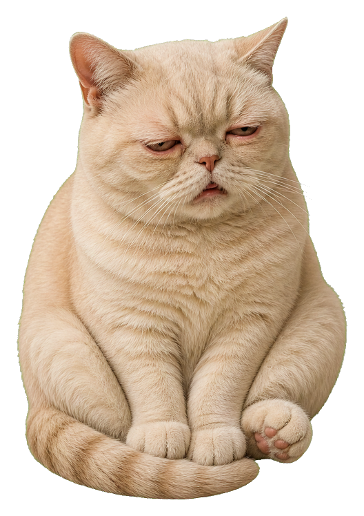 Preview for Sleepy Cream Cat Squint Sticker