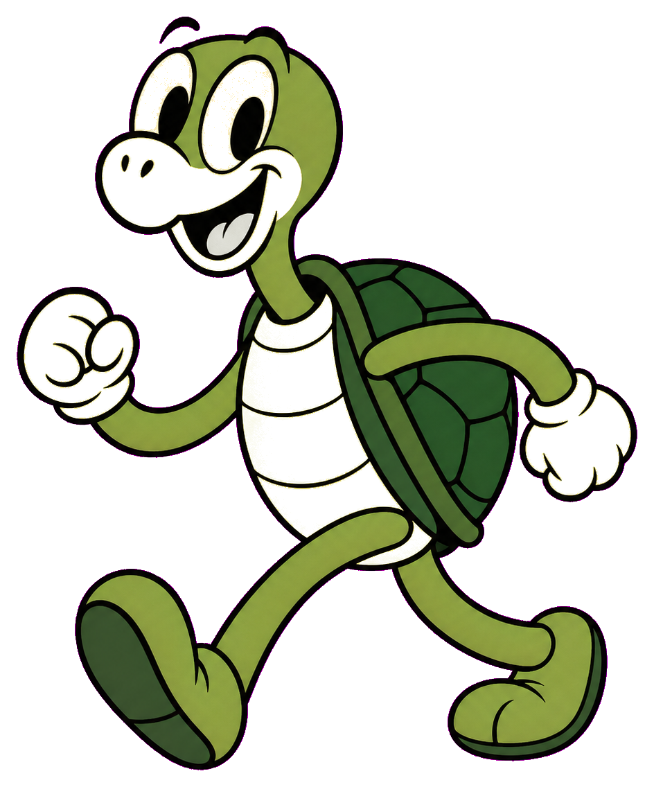Preview for Retro Cartoon Turtle Sticker