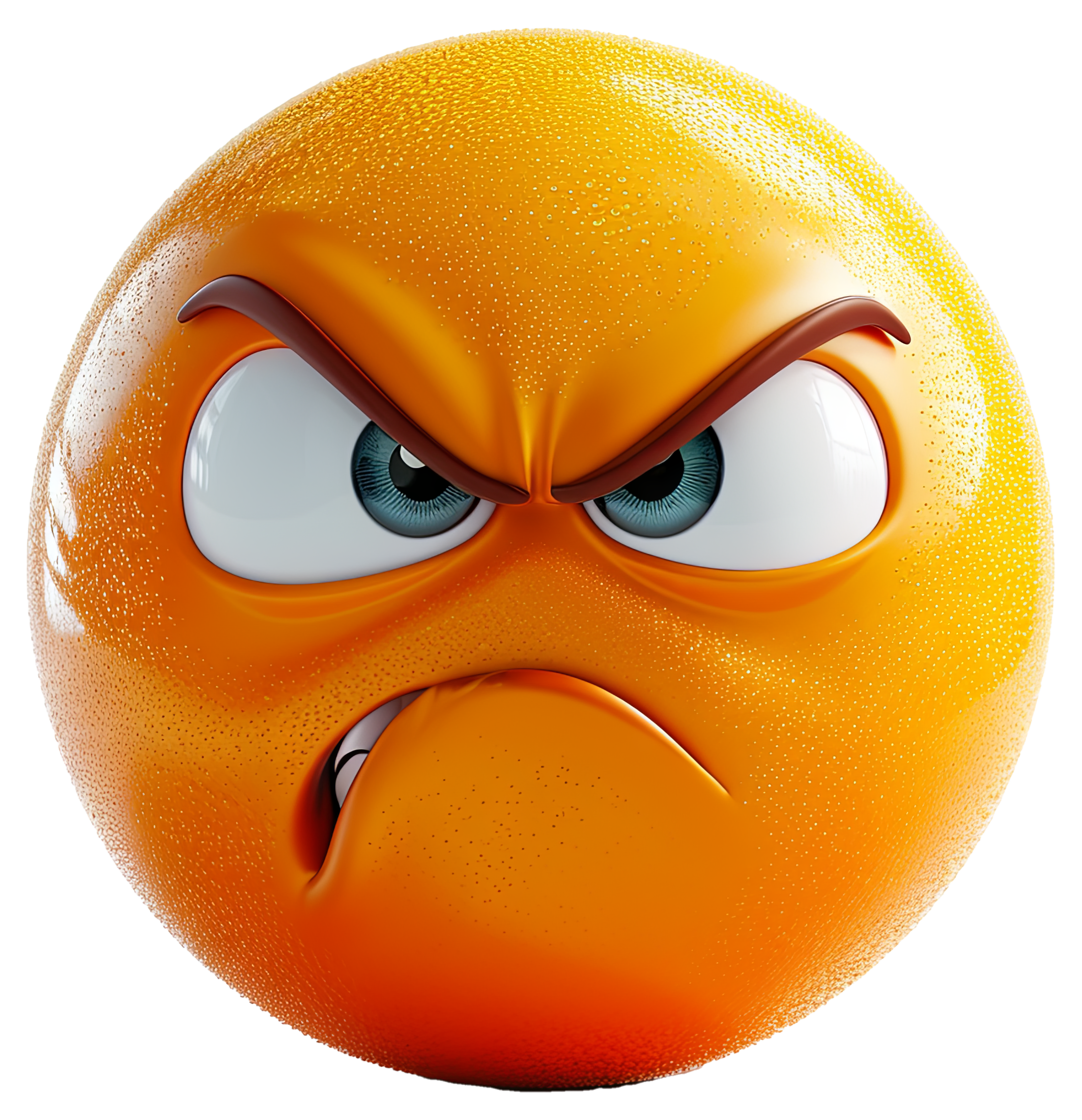 Preview for Angry-orange-emoji-face-3d-emoji-sticker-26fa6