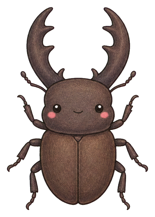 Preview for Stag Beetle Sticker For Cute Designs