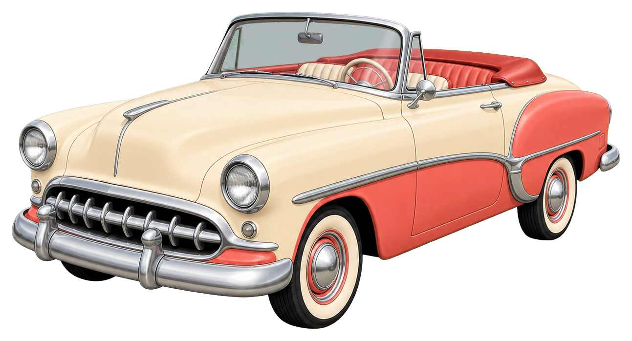 Preview for Vintage Convertible Car Sticker Graphic