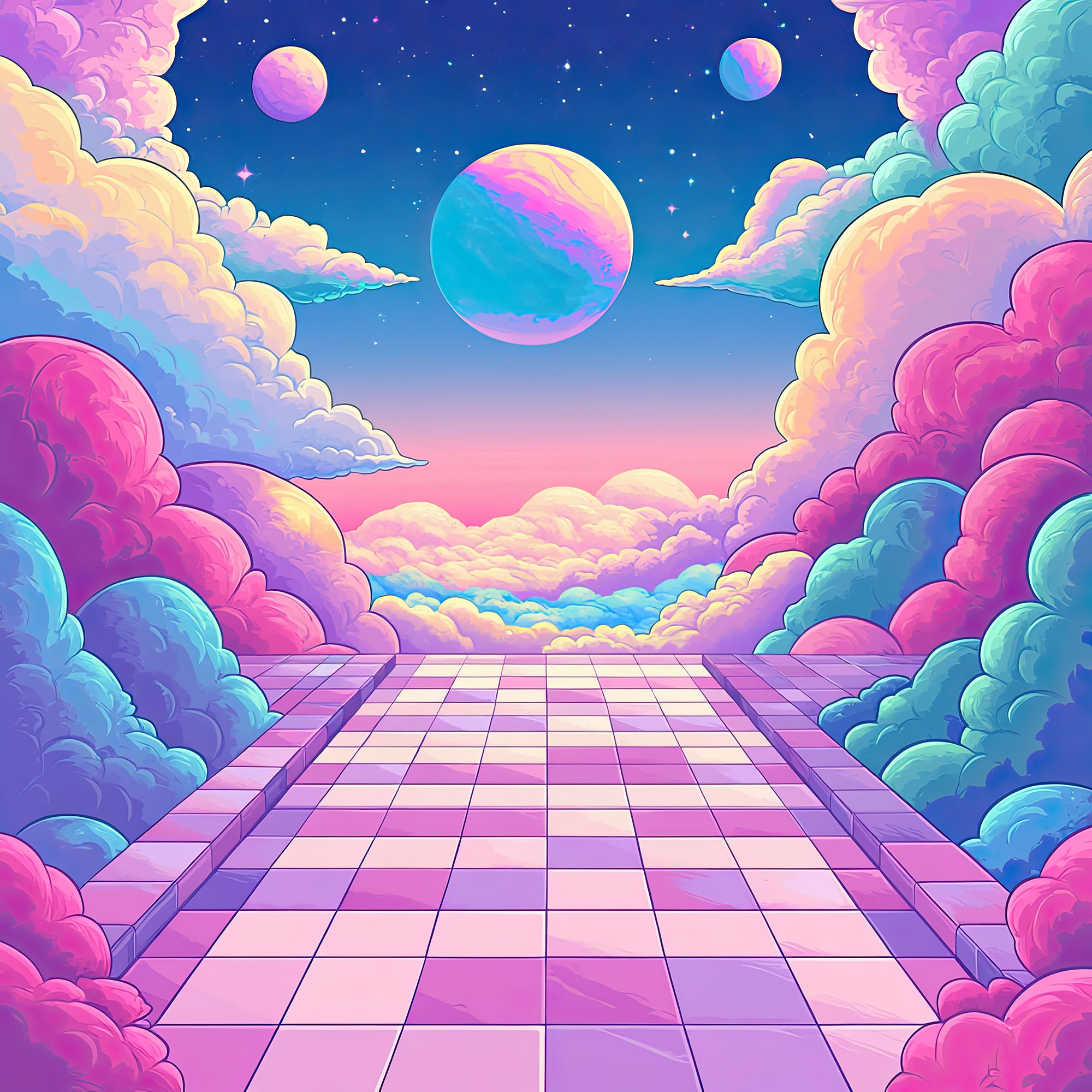 Preview for Vaporwave-celestial-landscape-whimsical-backdrop-background-fadd0