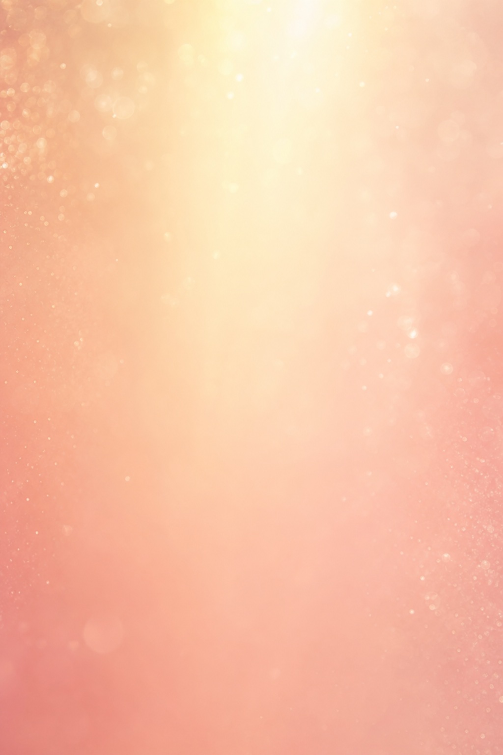 Soft vertical blush and gold gradient with a dreamy glowing center and light speckles