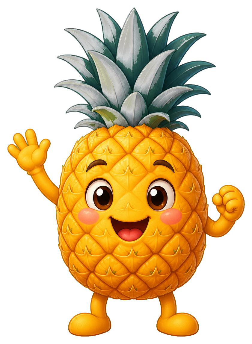 Preview for Cheerful Pineapple Sticker Graphic