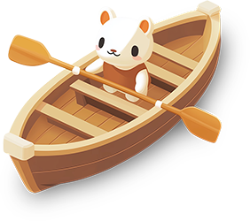 Preview for Cartoon-bear-boat-rowing-character-sticker-075d7