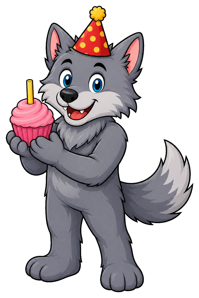 Preview for Birthday Wolf Sticker