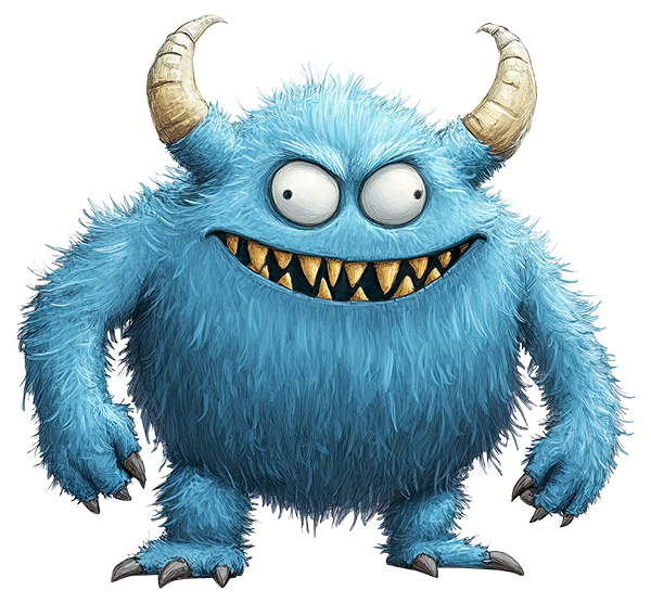 Preview for Blue-furry-monster-illustration-monsters-sticker-ca993