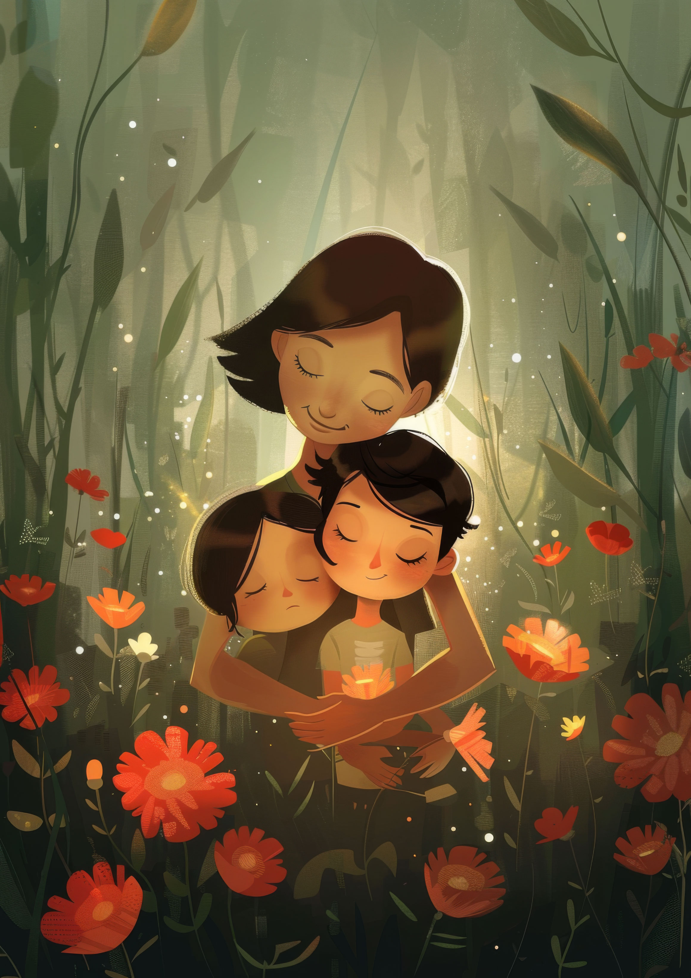 Preview for Mother-children-whimsical-garden-mothers-day-background-b47e1